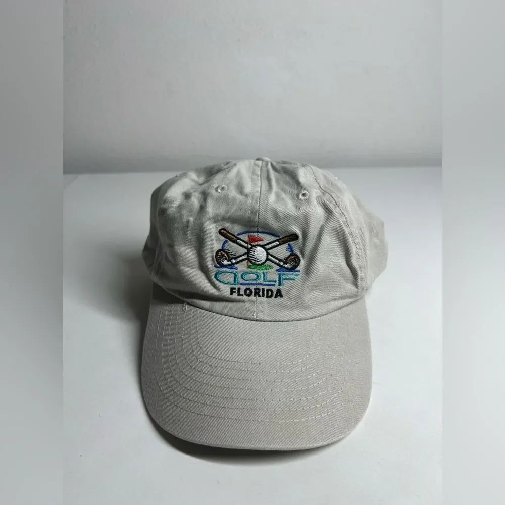 Florida State Golf Hat Mens Adjustable Gray Strap Back Cap Golfing Sports Logo